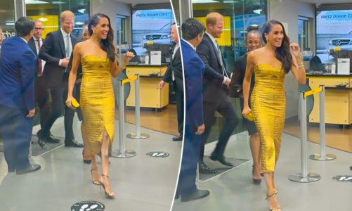 Meghan Markle strikes gold with Prince Harry in NYC appearance